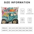 thumbnail image 6 of Nawypu Emotion Easter Throw Pillow Covers  Spring Floral Eggs Truck Farmhouse Holiday Cushion Case for Home Sofa Couch Decoration &nbsp;2pc, 6 of 6