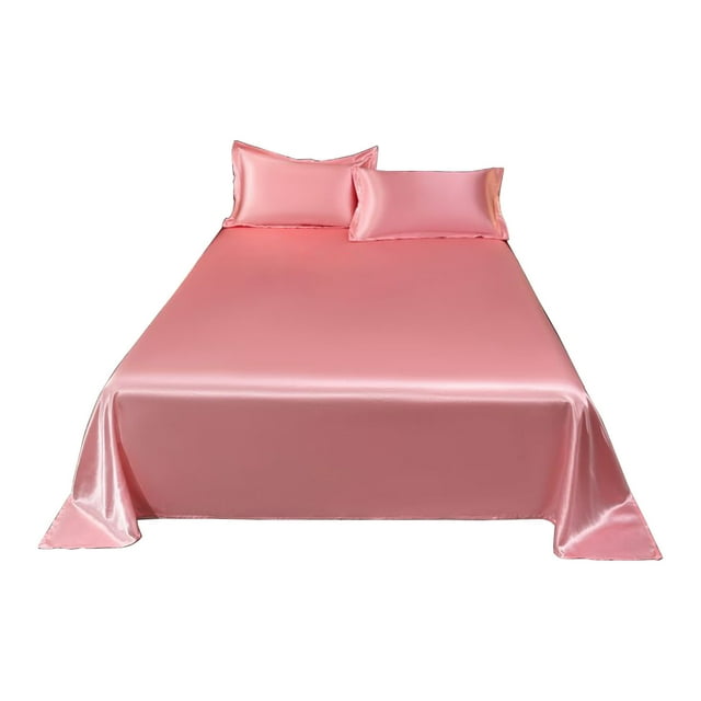 Body Pillow Case,Ice Silk Bed Sheet Pillow Case 3 Piece Set and Luxurious Soft Ice Silk Bed Sheet Suitable for All Seasons Cool Ice Silk Fabric Machine Washable,Silk Pillow Case