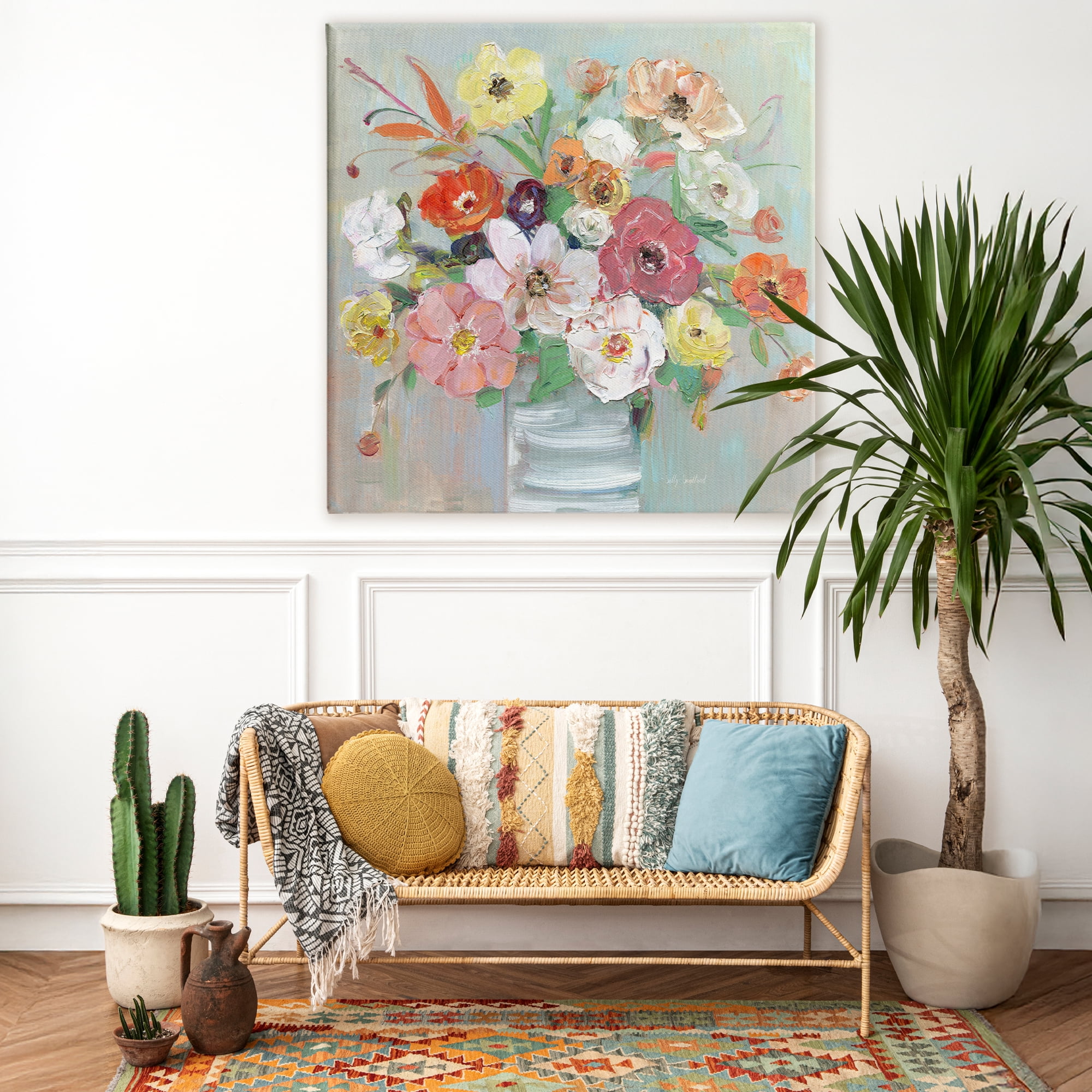 Stupell Industries Energetic Blossom Bouquet Canvas Wall Art, design by Sally Swatland