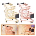 thumbnail image 3 of 2 Pcs Mini Panier d'Achats Chariot d'Achats à Double Couche Jouet Mini Chariot Chariots, 3 of 8
