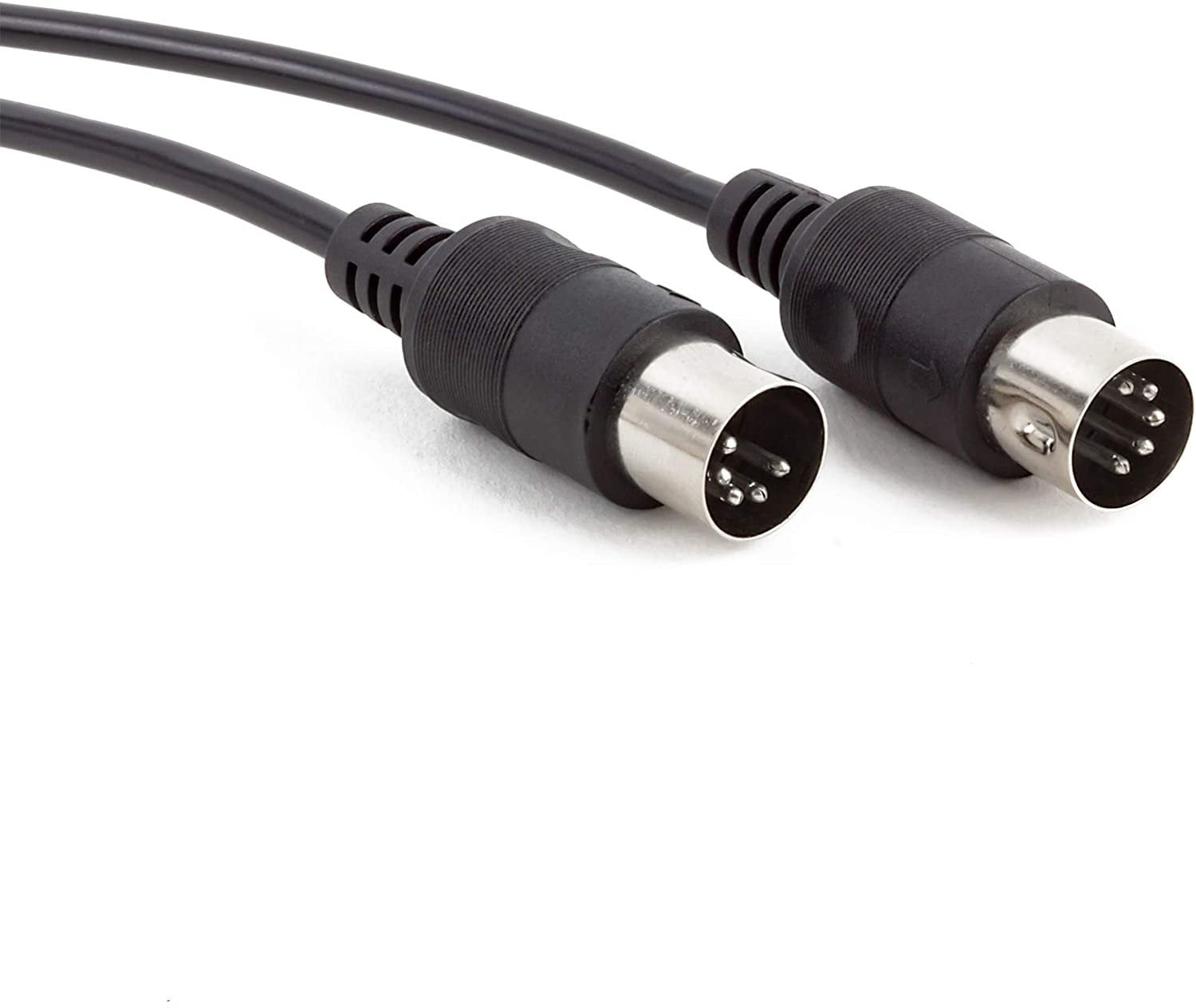 Blucoil 5FT MIDI Cable with Nickel Plating 5Pin Connectors and 26 AWG