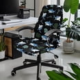 thumbnail image 2 of Renewold Shark Coral Black Office Chair Cover Rotating Chair Slipcover Protective Gaming Chair Cover for Office Chair Stain Resistant Washable Office Chair Protector, S, 2 of 7