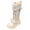 Beige, variant on Winter Girls Boots Leather Mid Calf Height Ankle Warm Lace Up Style with Side Zipper for School Outdoor Play,Toddler Girl Shoes,Boys Shoes,Size:12-13 Years