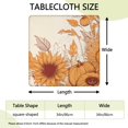thumbnail image 2 of Fitted Tablecloth with Elastic Hem, Sunflower Floral Print on Wrinkle-Free Polyester for Dining or Picnic Table, Fits 34x34 Inch, 2 of 5
