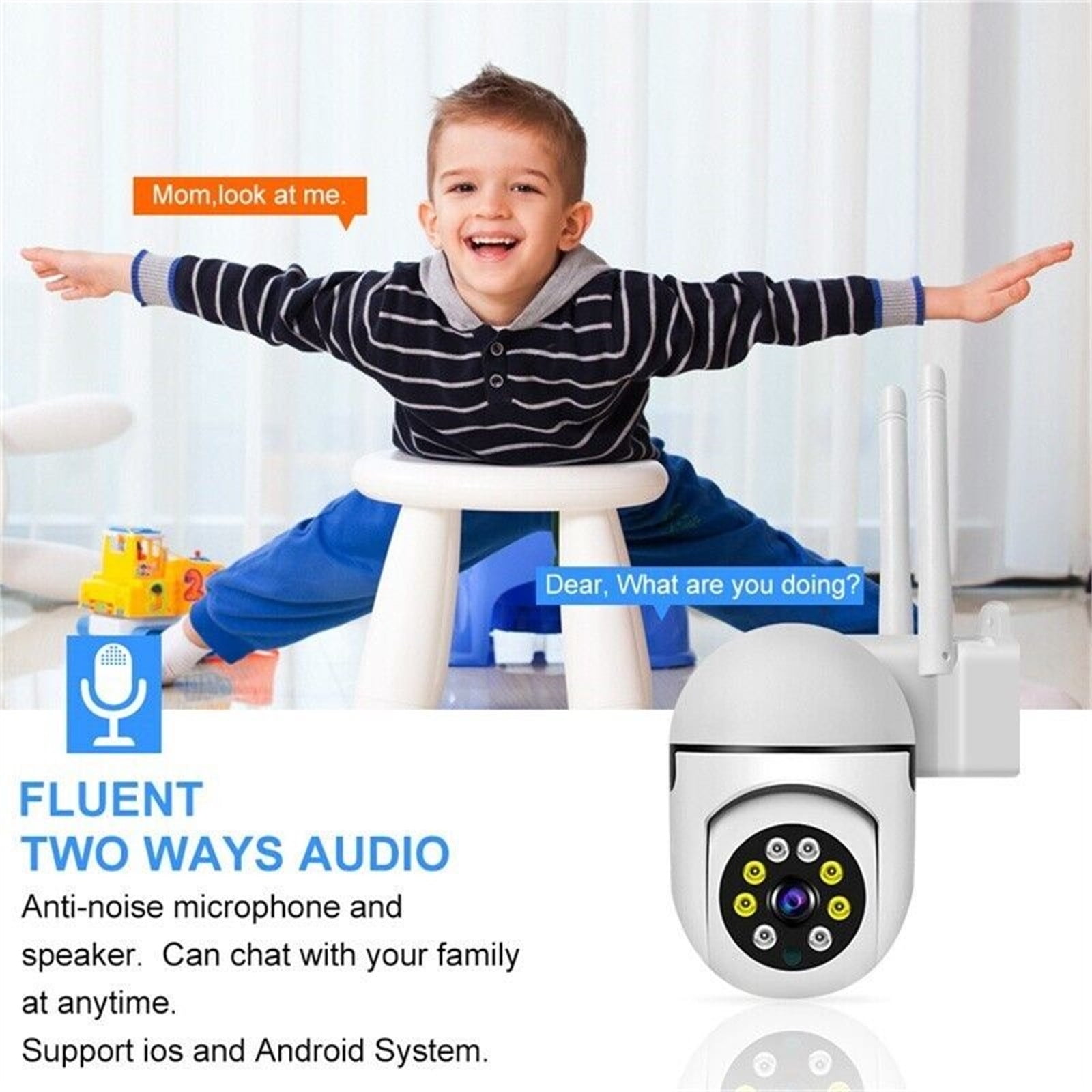 2 Packs 1080P Wireless Security Camera Outdoor 5G WiFi Night Vision 2-Way Audio PTZ Motion Detection Cloud Storage Weatherproof Home Surveillance System