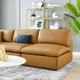 thumbnail image 4 of Modway Commix 5-Piece Down Filled Overstuffed Vegan Leather Sectional Sofa in Tan, 4 of 11