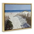 thumbnail image 4 of Stupell Industries Fenced Pathway to Beach Summer Nautical Painting Metallic Gold Framed Floating Canvas Wall Art, 16x20, by Zhen-Huan Lu, 4 of 5