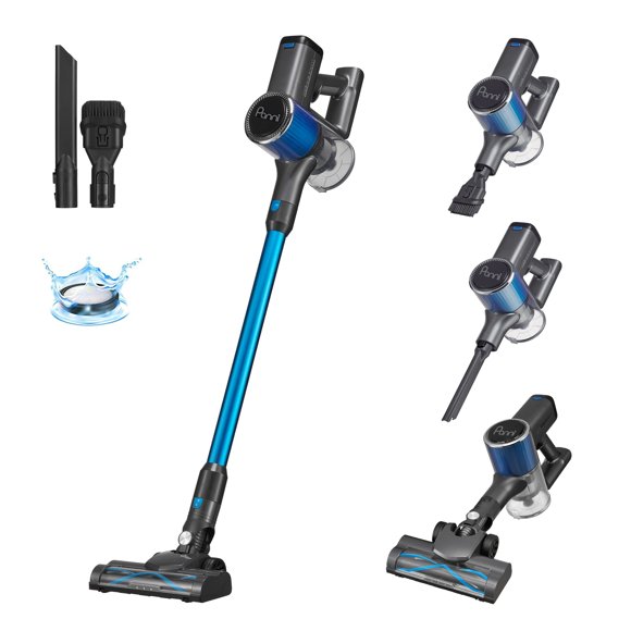 Panni 3-in-1 Cordless Stick Vacuum with Brushless Motor, Self-Standing, 28,000Pa, S1, Blue, P708S