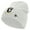 White, variant on 101st Airborne Veteran Embroidered 8 Inch Knitted Short Beanie - Black OSFM
