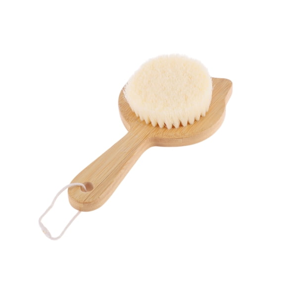 Unique Bargains 1pc Shower Brush for Bathing and Skin Care Yellow 6.29"x3.14"x 1.18"