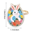 thumbnail image 3 of Weloille Easter Rabbit Metal Napkin Ring 1Pc, Cute Colorful Rustproof Napkin Holder, Polished Table Napkin Buckle for Western Restaurant Banquet Easter Dinner Party Table Decor, 3 of 6