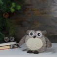 thumbnail image 2 of 12" Charming Brown Plaid Owl w/ Textured Ivory Plush Table Top Christmas Figure, 2 of 3