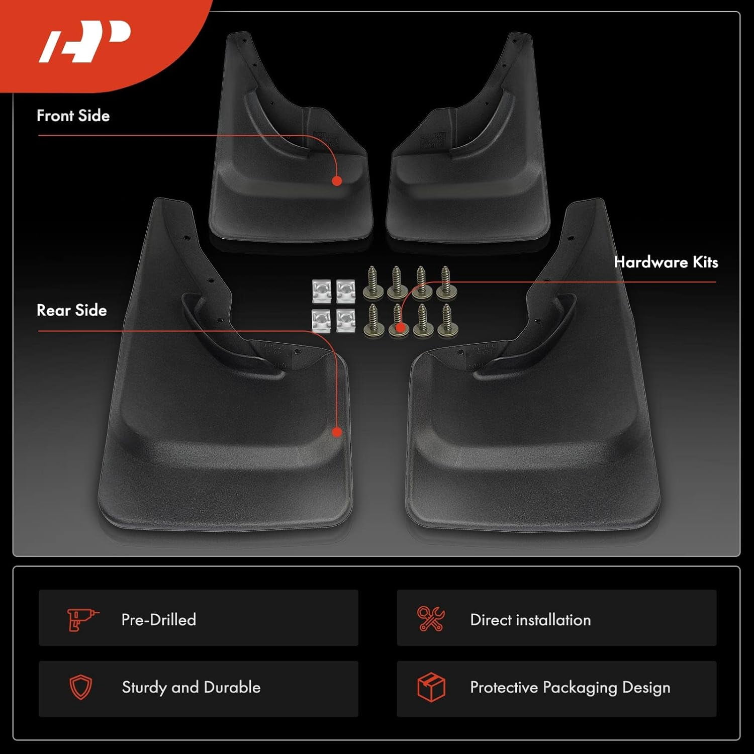 A-Premium Splash Guards Mud Flaps Mudguards Replacement for Grand Cherokee WJ Series 1999-2004 Sport Utility Front and Rear 4-PC