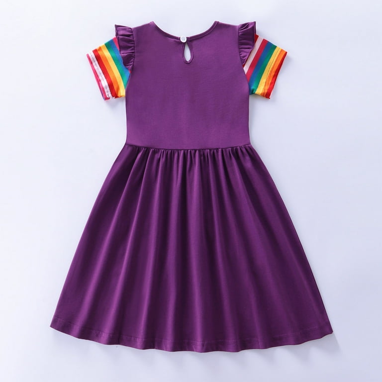 white christmas dresses Cute Unicorn Cotton Dress main image 1