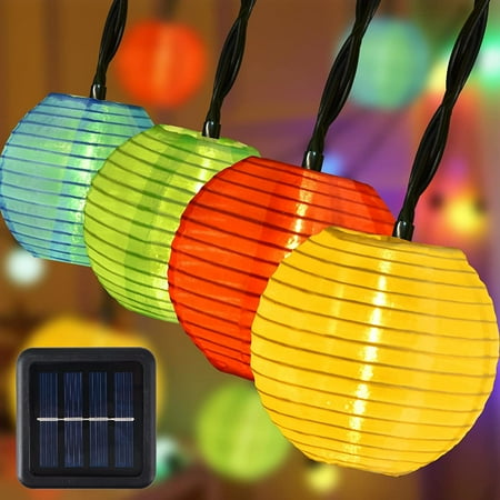 

Solar Lantern String Lights Casewin 21ft 30LED Waterproof Garden Lantern String Lights Fair Lights for Christmas Garden Home Yard Multicolor