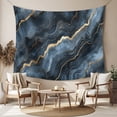 thumbnail image 2 of Navy Blue Marble Tapestry for Bedroom Wall Hanging Tapestry, Luxury Abstract Modern Ceiling Backdrop Tapestries Poster Blanket Wall Decor for Teens Room Living Room Dorm 51" x 59", 2 of 8