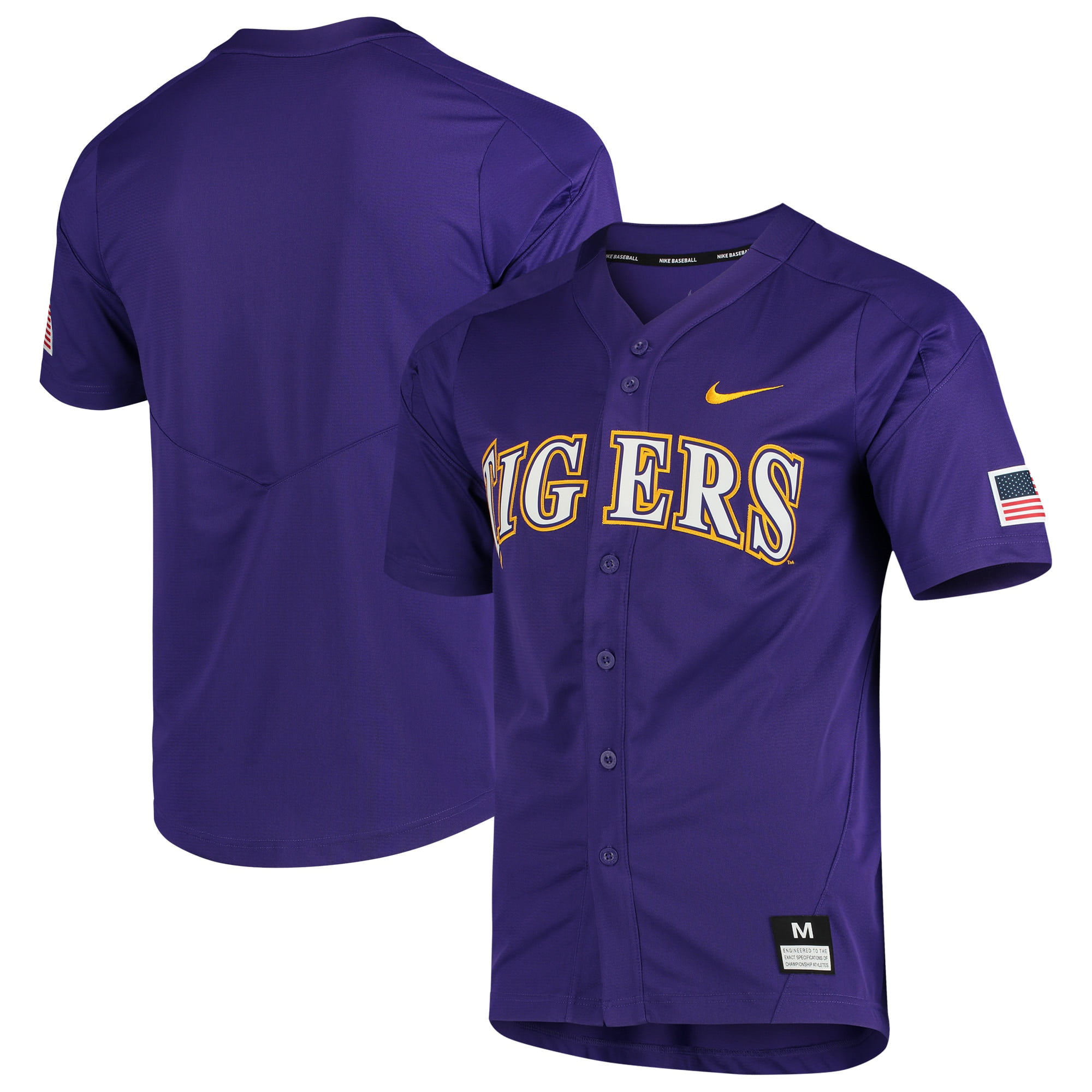 LSU Tigers Nike Vapor Untouchable Elite Full-Button Replica Baseball Jersey  - Purple