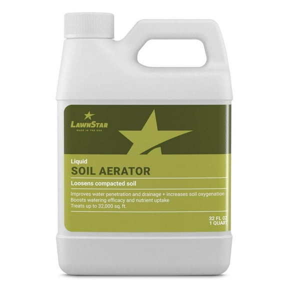 Liquid Lawn Aerator (32 fl oz) - Loosens &amp; Conditions Compacted Soil - Alternative to Core and Mechanical Aeration - Improves Water Penetration &amp; Drainage + Soil Oxygena