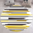 thumbnail image 1 of Viccilley Stripe Pattern Flannel Area Rugs Non-slip Carpet Round Mat Washable Rug Rotray Chair Mat Bedroom Decor(140cm), 1 of 7