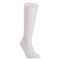 thumbnail image 3 of Lian LifeStyle Children 3 Pairs Knee-High Combed Cotton Blend Socks 0Y-1Y 3P3C-02 (Wine, Pink, Cream), 3 of 4
