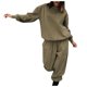 thumbnail image 2 of ICHUANYI Liquidación Traje de pantalones con cordón de temperamento de color de cuello redondo de manga larga para mujer ICHUANYI WER202308244456, 2 of 9