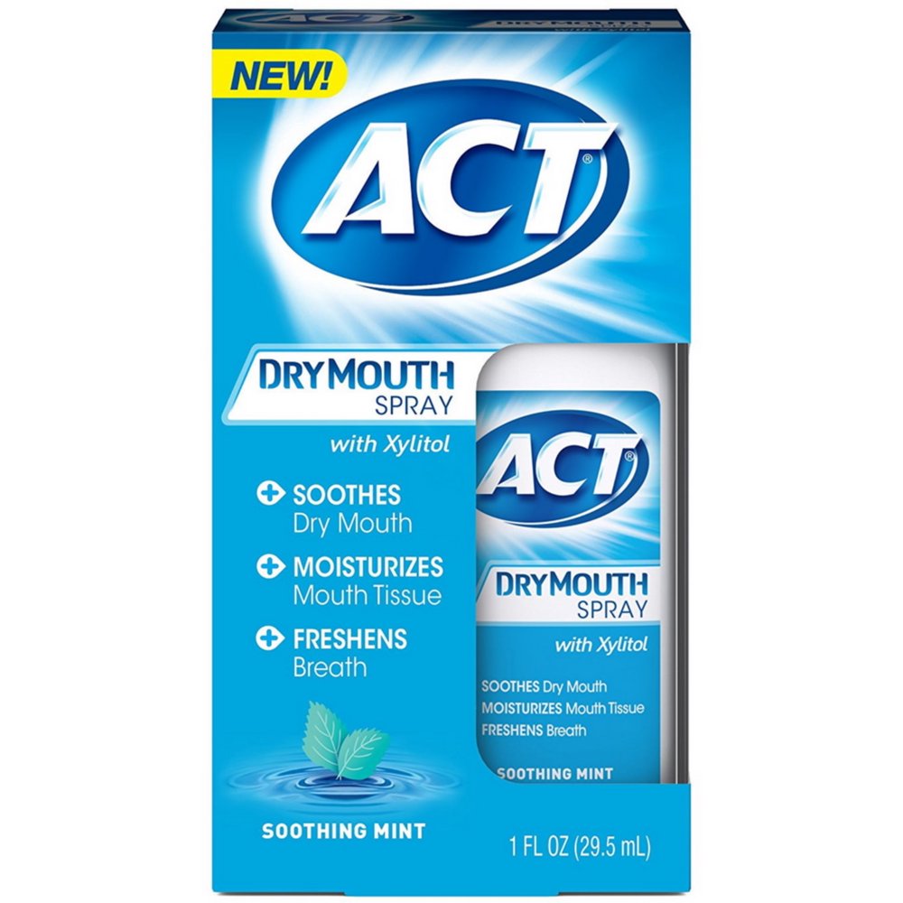 ACT Dry Mouth 1 Fl. Oz. Soothing Mint Spray with Xylitol