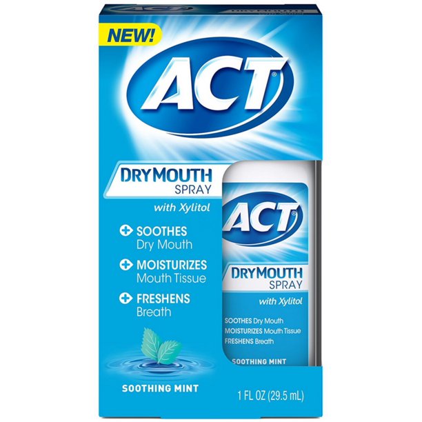 ACT Dry Mouth 1 Fl. Oz. Soothing Mint Spray with Xylitol