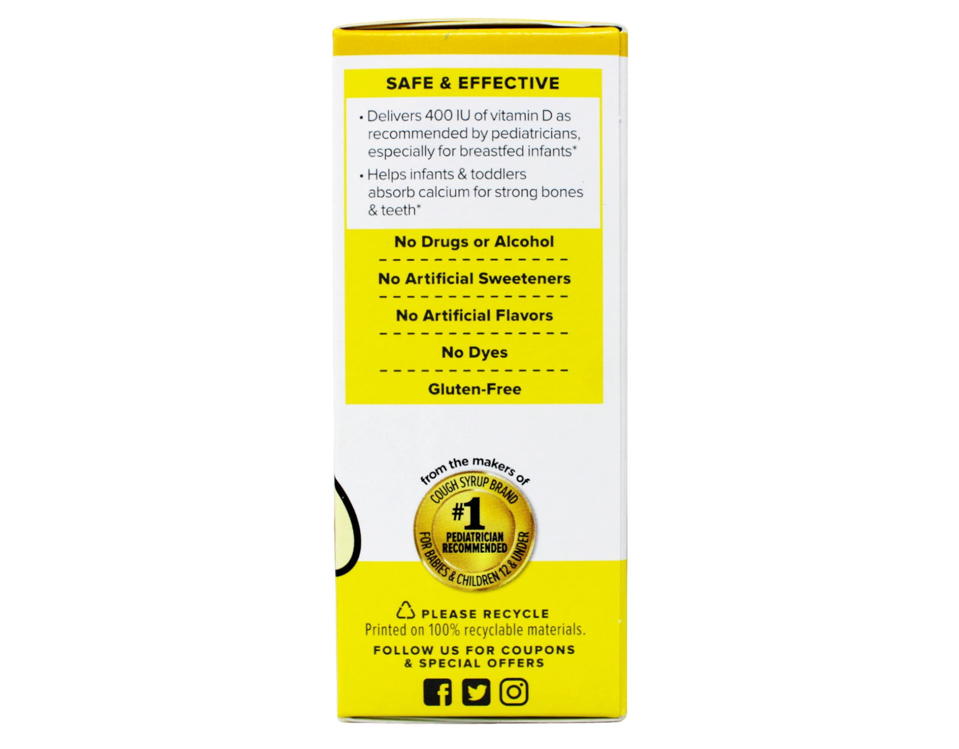 Zarbee's Naturals Baby Vitamin D Supplement Safe & Effective .47 oz, Pack of 2
