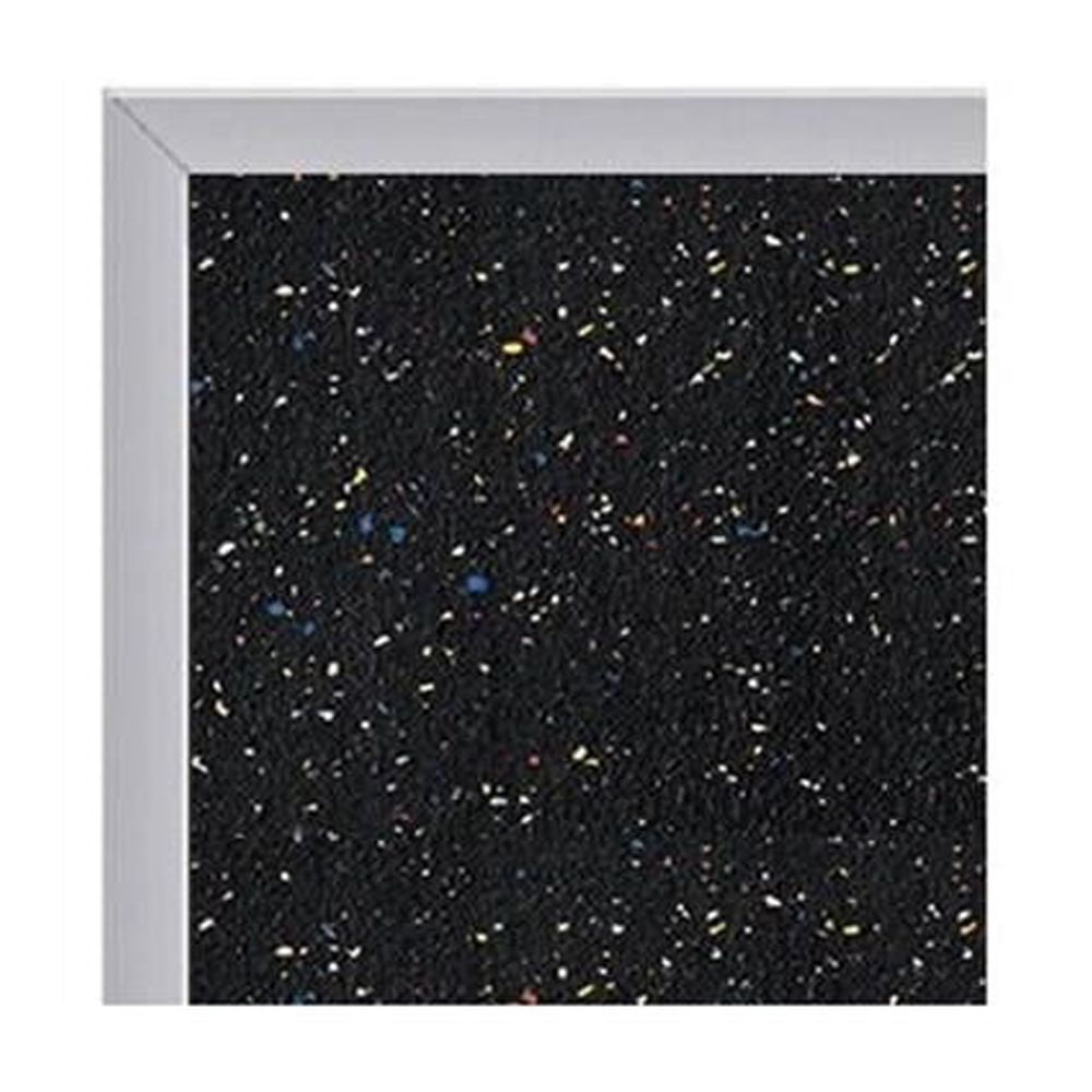 Pemberly Row 4' x 5' Rubber Bulletin Board with Aluminum Frame in Multi-Color