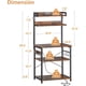 thumbnail image 3 of Alacena de Almacenamiento de 5 Niveles, Estante de Cocina con Enchufes y 5 Ganchos，Estante de Microondas, Mueble Multiusos de Cocina, Sala, Oficina，Cafetería (80cm Más Ancho), 3 of 7