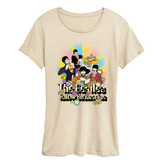 The Beatles - Submarine Flowers Women's Short Sleeve Graphic T-Shirt
