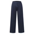 thumbnail image 4 of KAUOD Kids Girls Wide Leg Pants Summer Straight Leg Sweatpants Elastic Waist Baggy Causal Jogger Pants with Pockets, 4 of 5