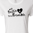 thumbnail image 4 of Inktastic Bestie Frenchie Women's T-Shirt, 4 of 5