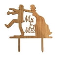 thumbnail image 4 of Wedding Cake Topper Set with Wooden Picks - Elegant Cake Decorations for Wedding Cakes Featuring Classic Design and Reusable Components - A, 4 of 4
