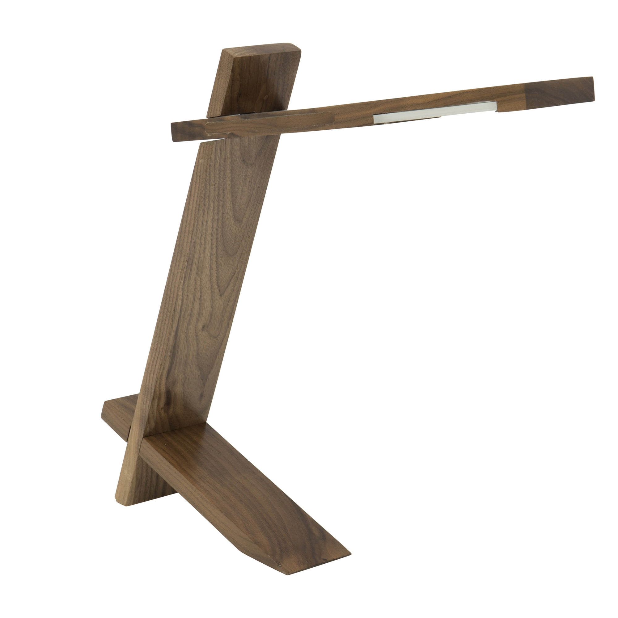 Plank Contemporary Desk Lamp in Walnut by LumiSource
