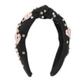 thumbnail image 3 of Unique Bargains 1 Pc Headband Faux Diamond Heart Hair Accessories for Women Black, 3 of 5