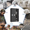 thumbnail image 5 of 72" Metal Lockers for Employees with 3 Door, Black Metal Storage Cabinet with 9 Hooks, Industrial Locker, Assembly Required, for Gym, School, Classroom, Home, Office, Industrial, 5 of 7