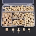 thumbnail image 2 of 180 Uds. Chinchetas de madera Nautral, chinchetas decorativas, herramienta DIY de 10mm, 2 of 11