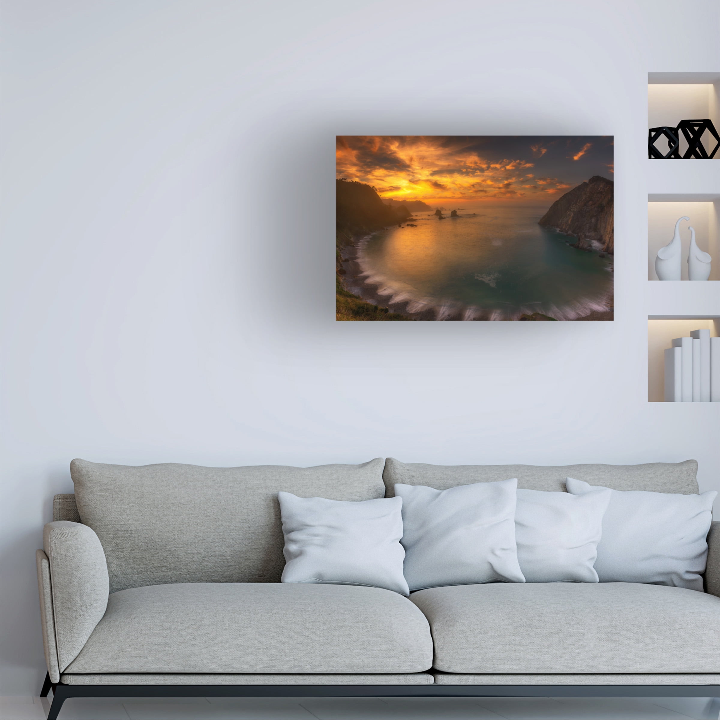 Alfonso Maseda Varela 'Sunset In Silence' Canvas Art
