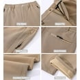 thumbnail image 6 of Taigaofy Men's Winter Fleece Lined Hiking Pants With Zip Pockets Waterproof Quick-Dry Travel Fishing Work Outdoor Pants Khaki 2XL, 6 of 8