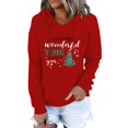 thumbnail image 2 of Vintage Christmas Sweatshirt Christmas Women'S Casual Hoody Y K Printed Loose Tops Pullover Crew Neck Long Sleeve Hoody Blouse Hoodies for Women Red XL, 2 of 5