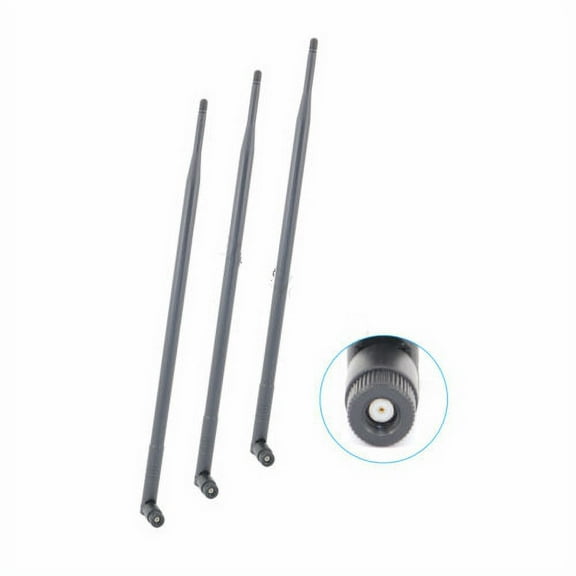 3 9dBi RP-SMA WiFi Antennas 2.4Ghz 5.8Ghz For Linksys D-Link Asus Netgear Router