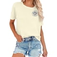 thumbnail image 2 of Basic Tees for Women Short Sleeve Crew Neck Graphic Printed T Shirts 2026 Spring Fashion Casual Tops, 2 of 5