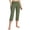 Army Green, variant on Womens Yoga Capri Pants High Waist Capri Leggings with Pockets Wide Leg Crop Exercise Workout Summer Pants Black XL