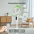 thumbnail image 4 of Oscillating Pedestal Fan, 43.3inch Adjustable Height Standing Fan,Air Circulator Fan,3 Modes, 4 of 10