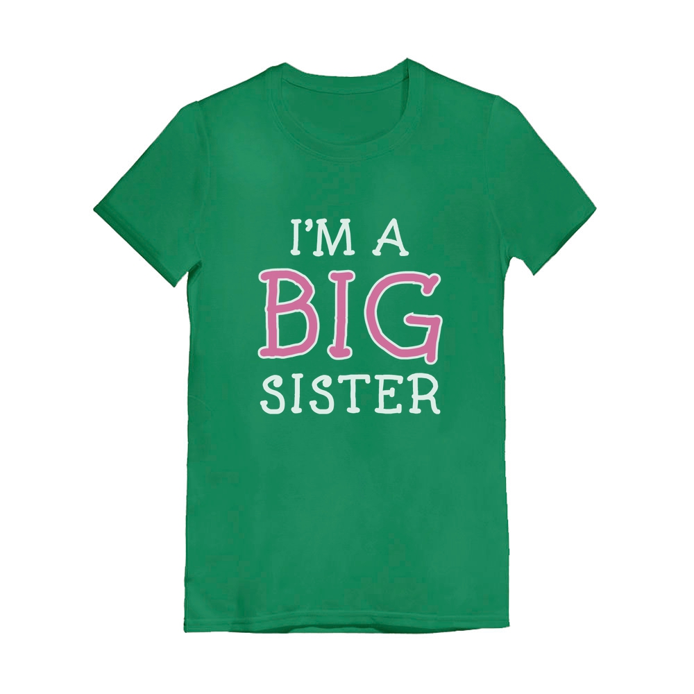 Tstars Girls Big Sister Shirt Lovely Best Sister I'm a Big Sister B Day Gifts for Sister Siblings Gift Cute Graphic Tee Funny Sis Girls Fitted Kids Child Birthday Gift Party T Shirt - image 1 of 5