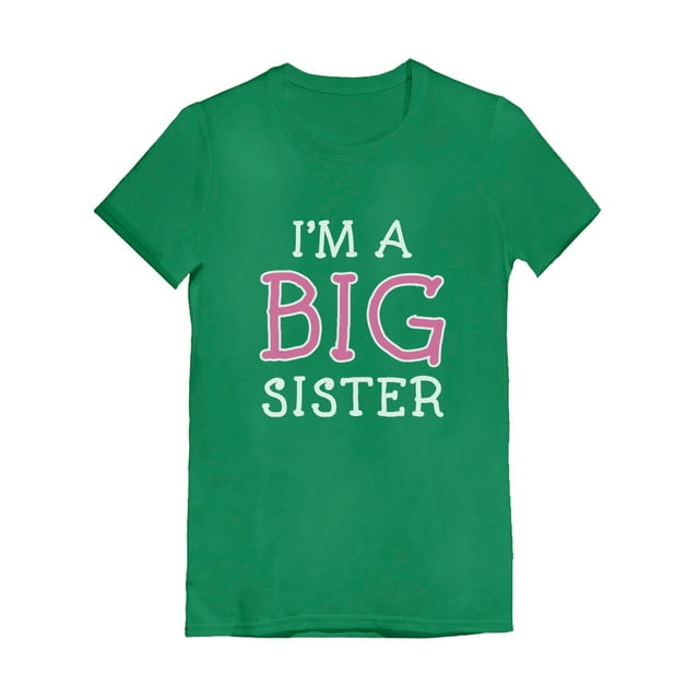 Tstars Girls Big Sister Shirt Lovely Best Sister I'm a Big Sister B Day Gifts for Sister Siblings Gift Cute Graphic Tee Funny Sis Girls Fitted Kids Child Birthday Gift Party T Shirt