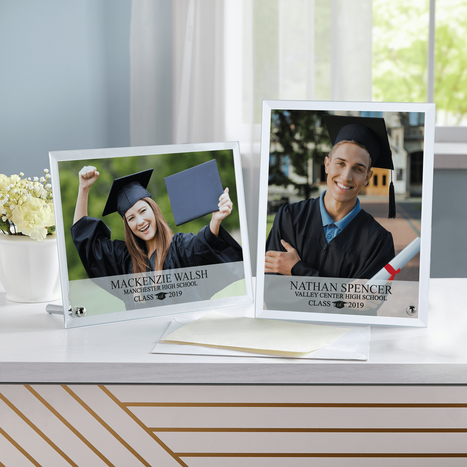 Personalized Graduation Glass Photo Message Frame Vertical Walmart