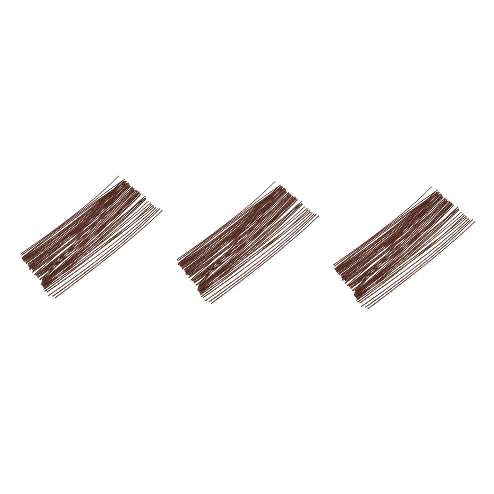 FRCOLOR OUNONA 150 PCS Brown Floral Stems Wire for Bouquets Artificial Flowers DIY Arrangements