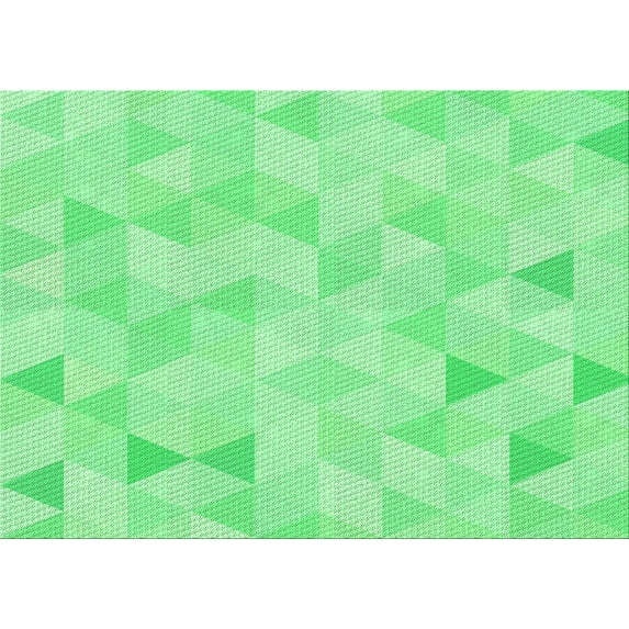 Ahgly Company Indoor Rectangle Patterned Stoplight Go Green Area Rugs, 5' x 8'
